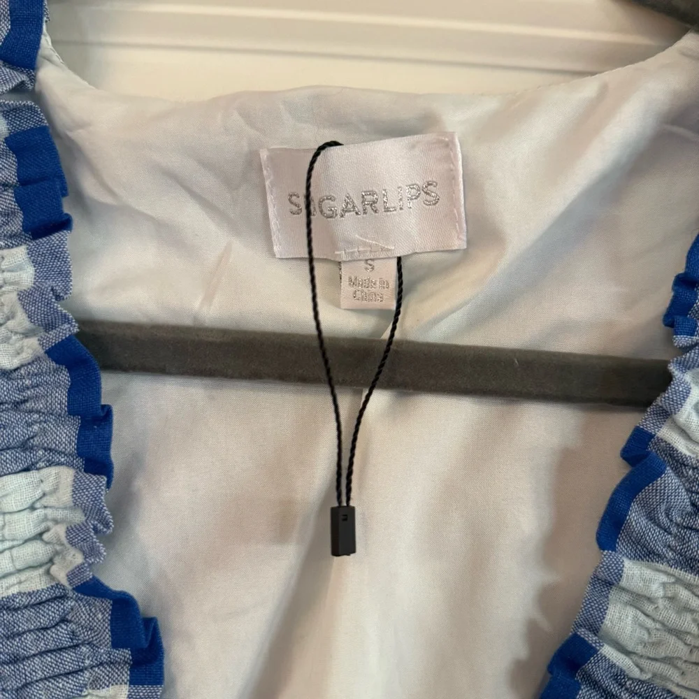 NWOT Sugarlips Hant Plaid V-Neck Midi Dress - Picture 5 of 7